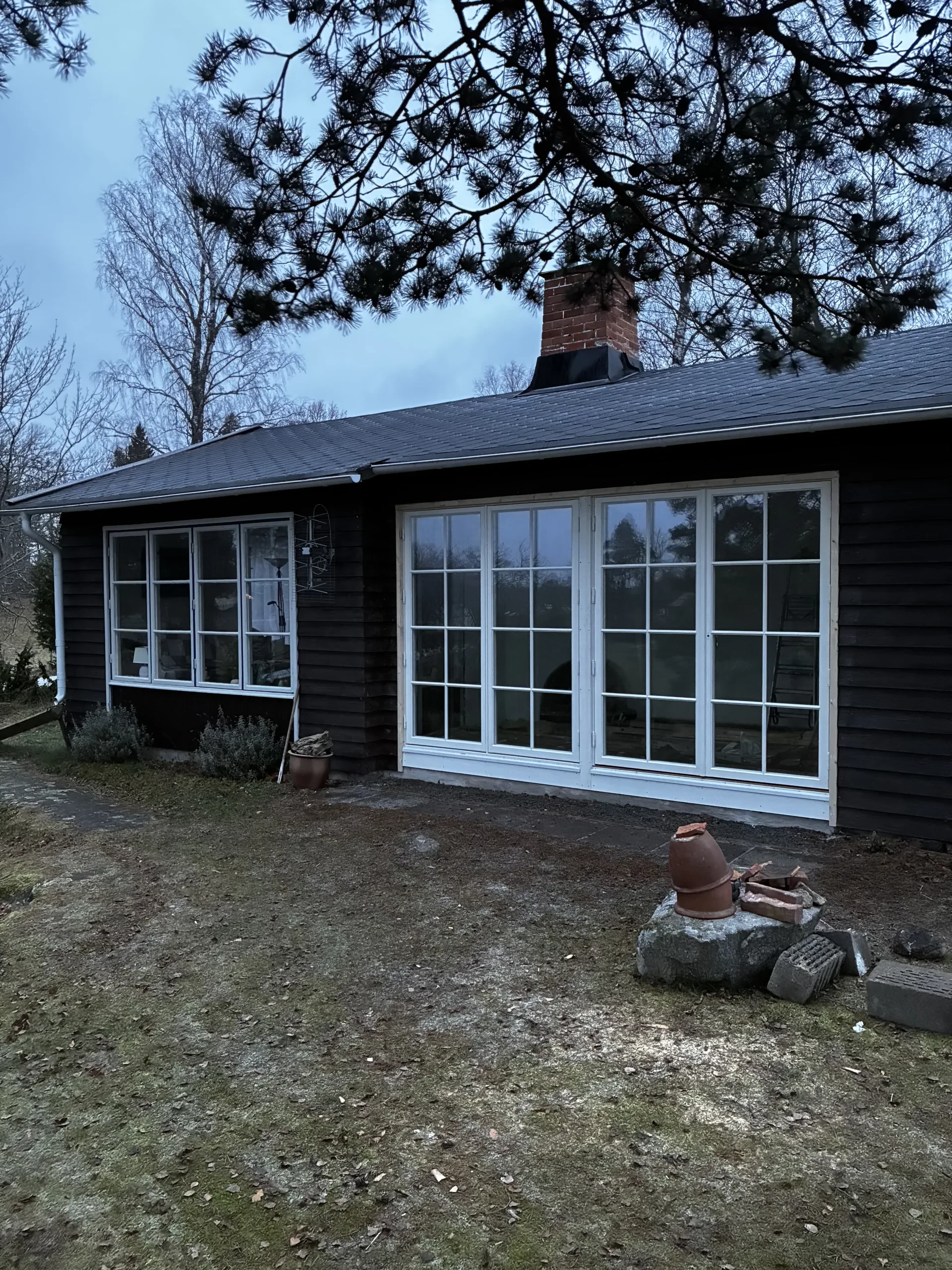 Ny yttervägg & fönsterpartier, Dalby, Uppsala